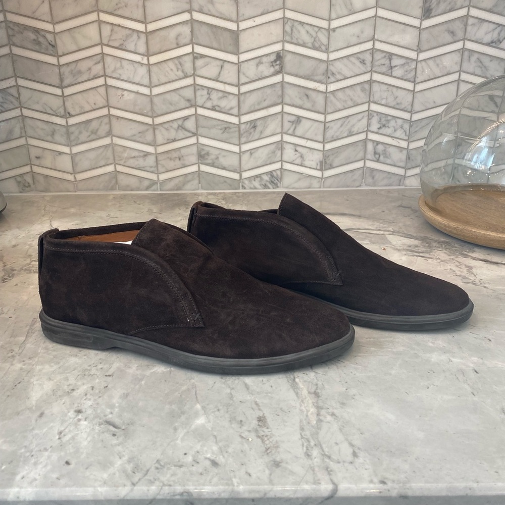 peter millar brown suède shoes